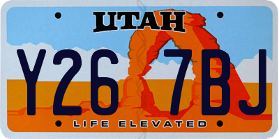 UT license plate Y267BJ