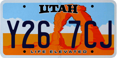 UT license plate Y267CJ