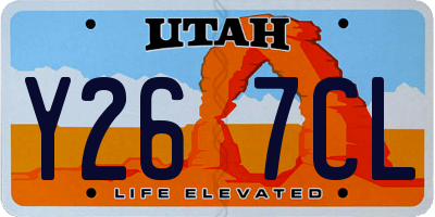 UT license plate Y267CL