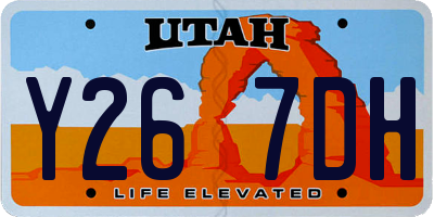 UT license plate Y267DH
