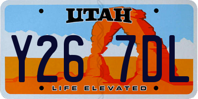 UT license plate Y267DL