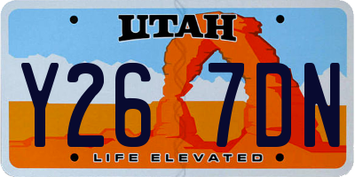 UT license plate Y267DN