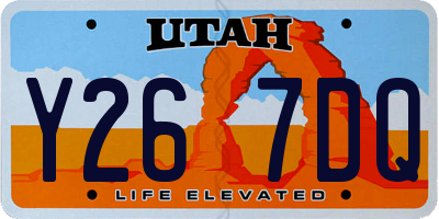 UT license plate Y267DQ