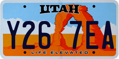 UT license plate Y267EA