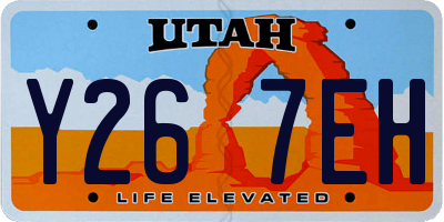 UT license plate Y267EH