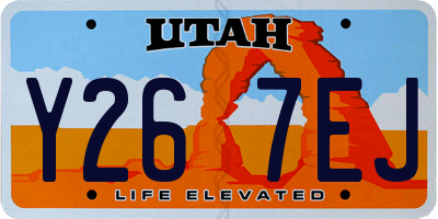 UT license plate Y267EJ