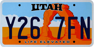UT license plate Y267FN