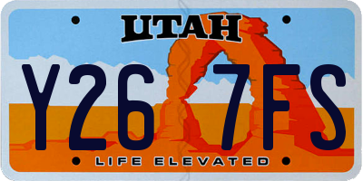 UT license plate Y267FS