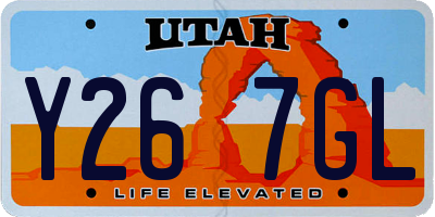 UT license plate Y267GL