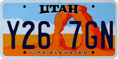 UT license plate Y267GN