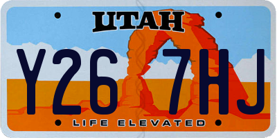 UT license plate Y267HJ
