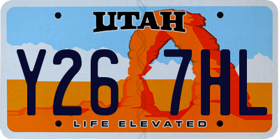 UT license plate Y267HL