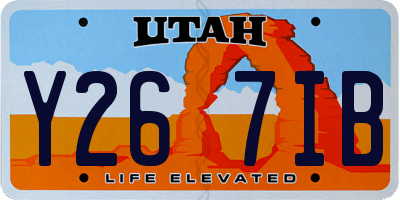 UT license plate Y267IB