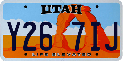 UT license plate Y267IJ