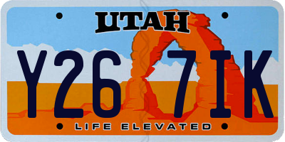 UT license plate Y267IK