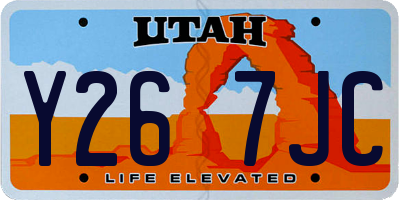 UT license plate Y267JC