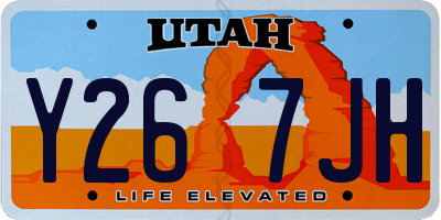 UT license plate Y267JH