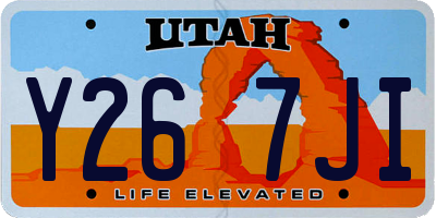 UT license plate Y267JI