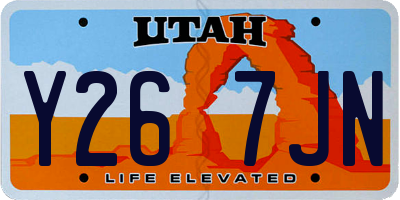 UT license plate Y267JN