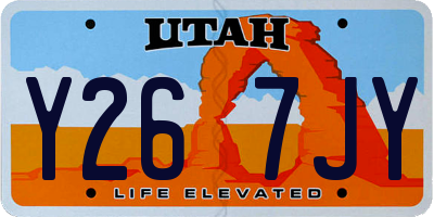UT license plate Y267JY