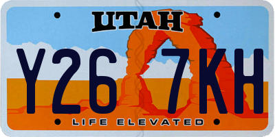 UT license plate Y267KH