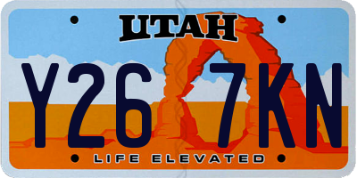 UT license plate Y267KN