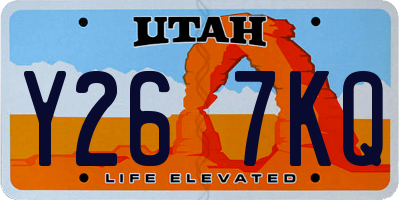 UT license plate Y267KQ