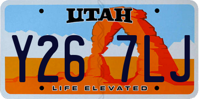 UT license plate Y267LJ