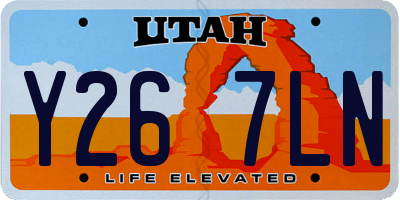 UT license plate Y267LN
