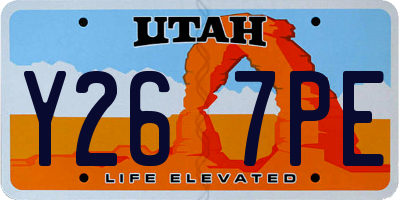 UT license plate Y267PE