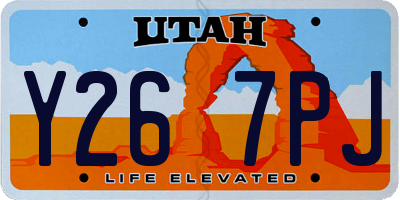 UT license plate Y267PJ