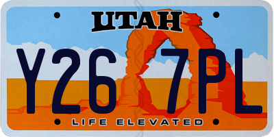 UT license plate Y267PL