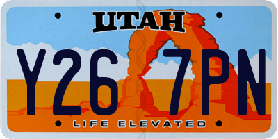 UT license plate Y267PN