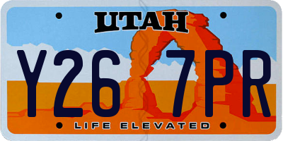 UT license plate Y267PR