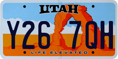UT license plate Y267QH