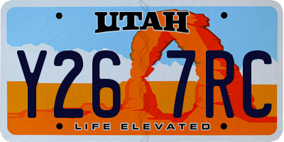 UT license plate Y267RC
