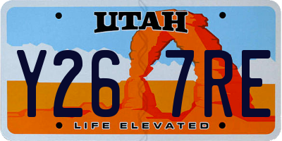 UT license plate Y267RE