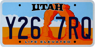 UT license plate Y267RQ