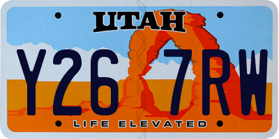 UT license plate Y267RW