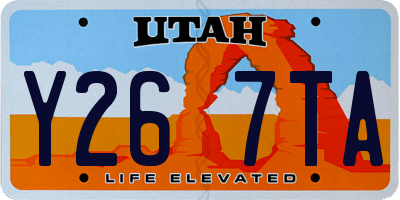 UT license plate Y267TA