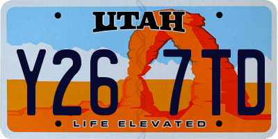 UT license plate Y267TD