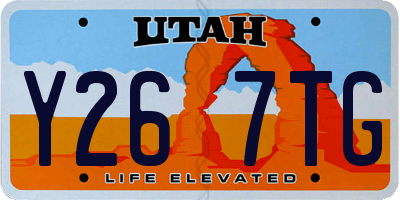 UT license plate Y267TG