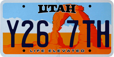 UT license plate Y267TH