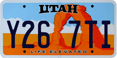 UT license plate Y267TI