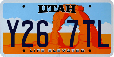 UT license plate Y267TL