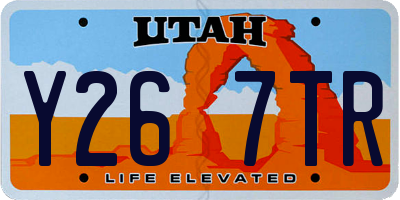 UT license plate Y267TR