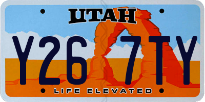 UT license plate Y267TY