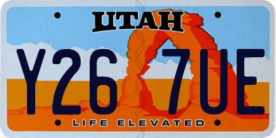 UT license plate Y267UE
