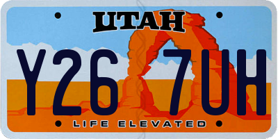UT license plate Y267UH