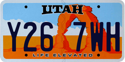 UT license plate Y267WH